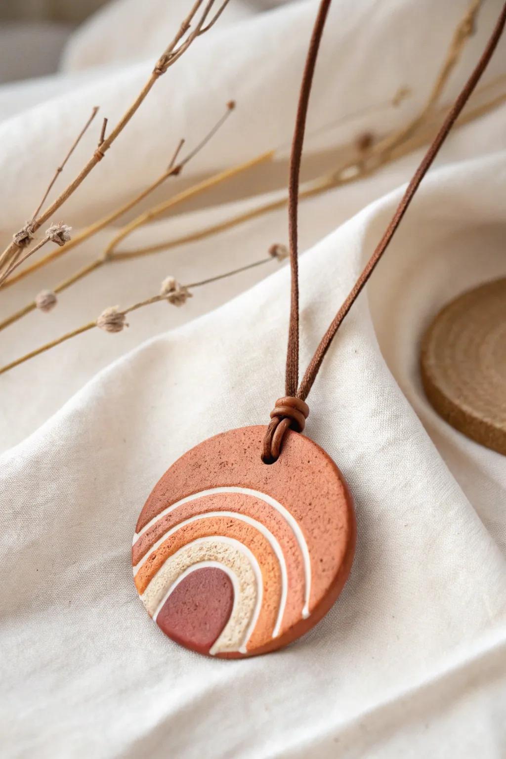 Appreciate the sophistication of gradient with this handcrafted clay ornament. Suited for incorporating a hint of free-spiritedness to your minimalist aesthetic.