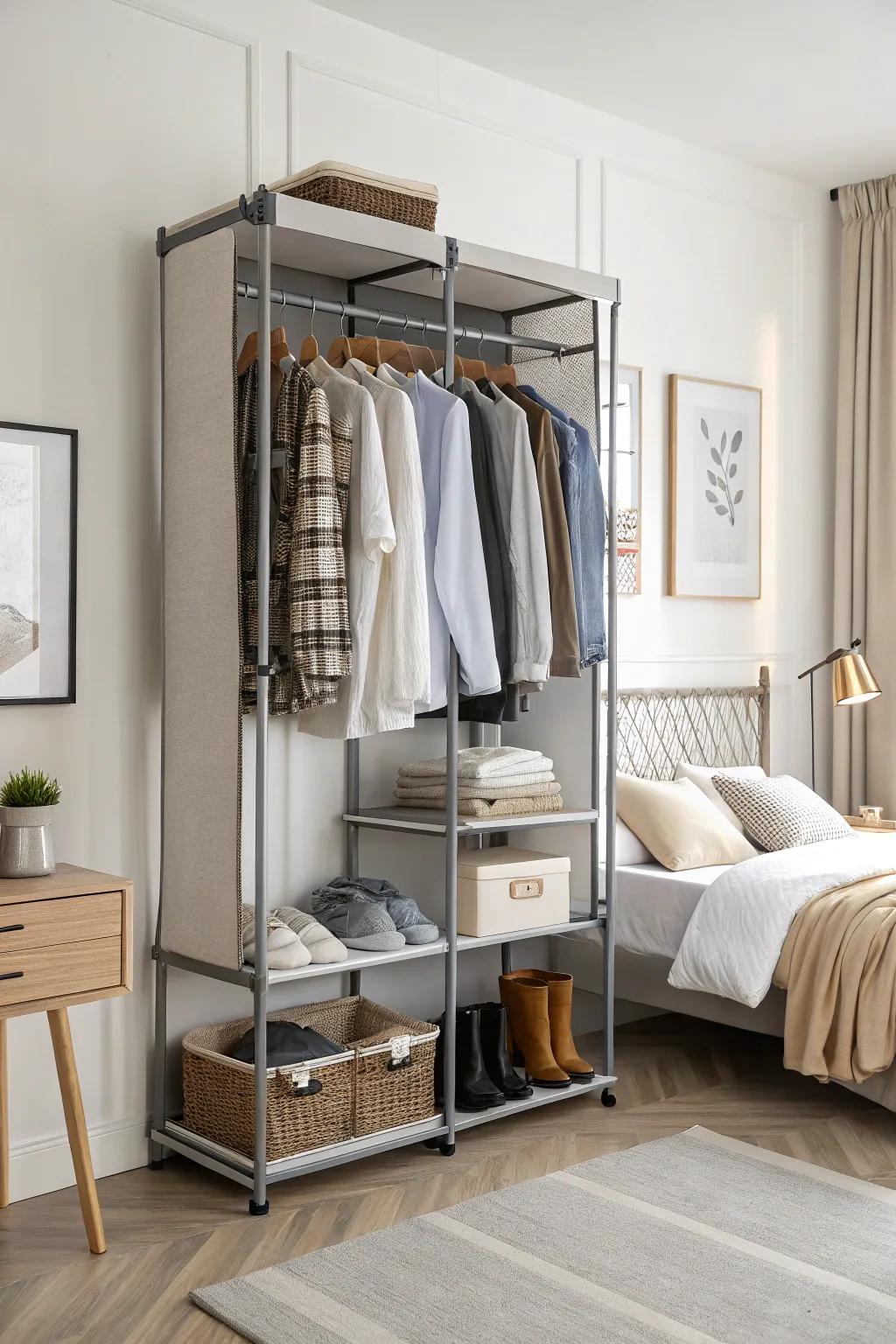 Portable systems offer adaptable and effective closet solutions.