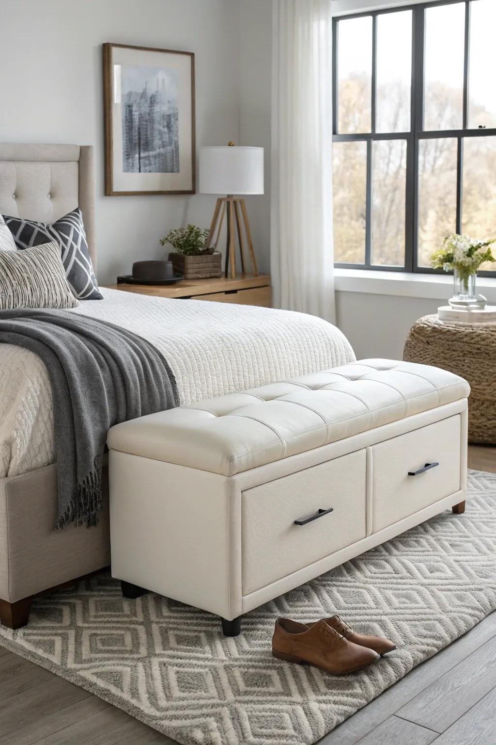 Storage benches offer function and style.