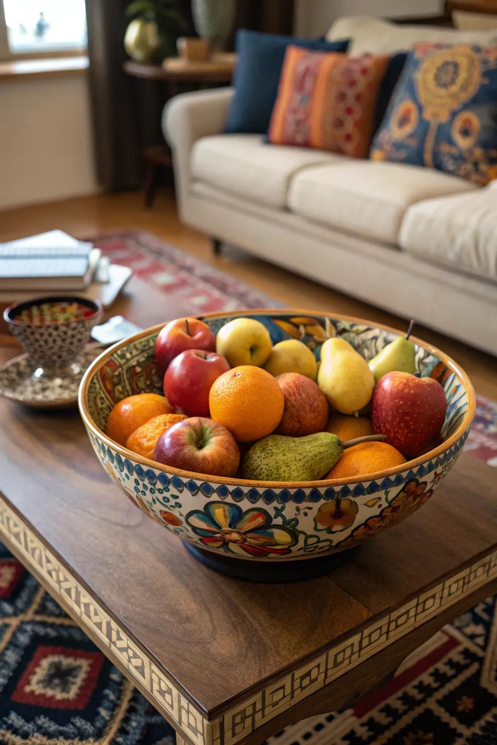 A main bowl can be an amazing focus point on your coffee table.
