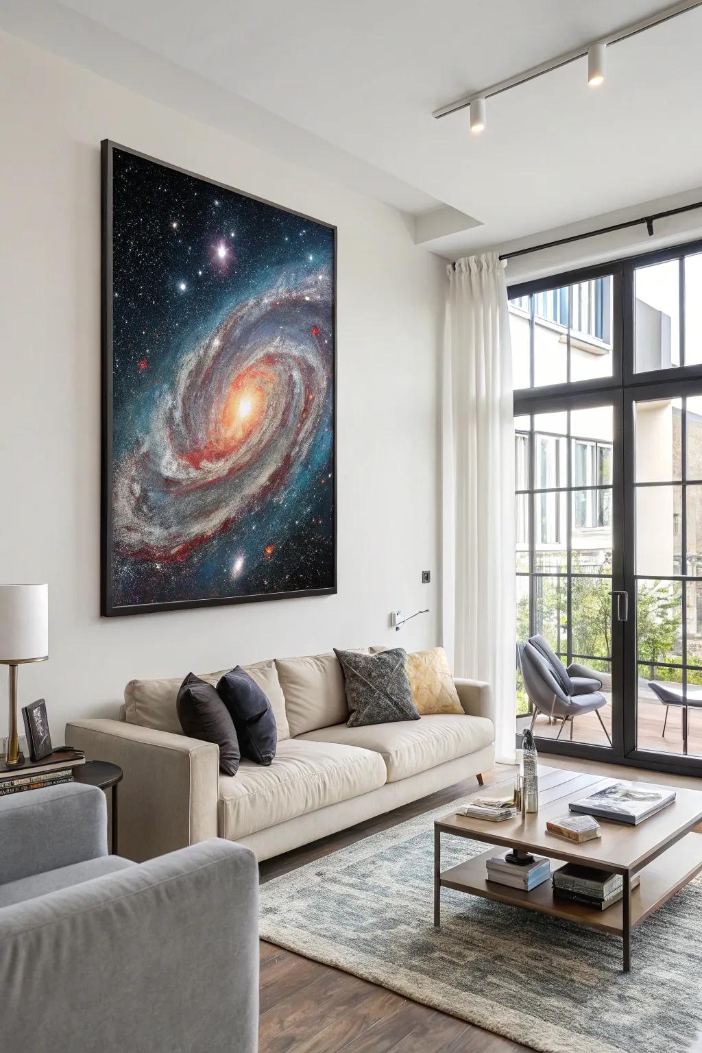 A cosmic painting infuses your area using wonder and cosmic charm.