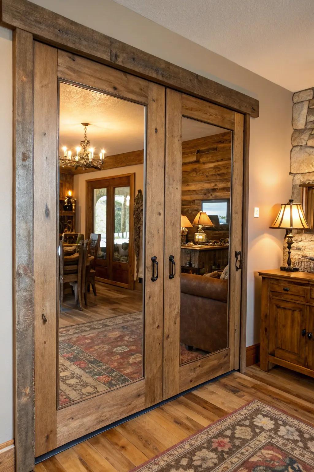Wood planks usher in rustic magnetism and homeliness.