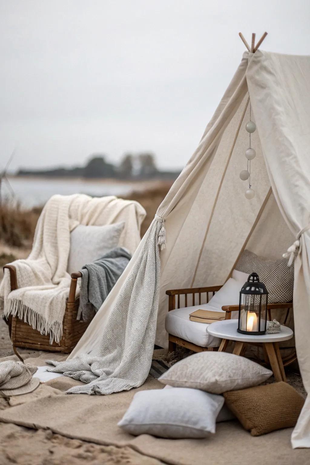 A simple calm space where you can reflect peacefully.