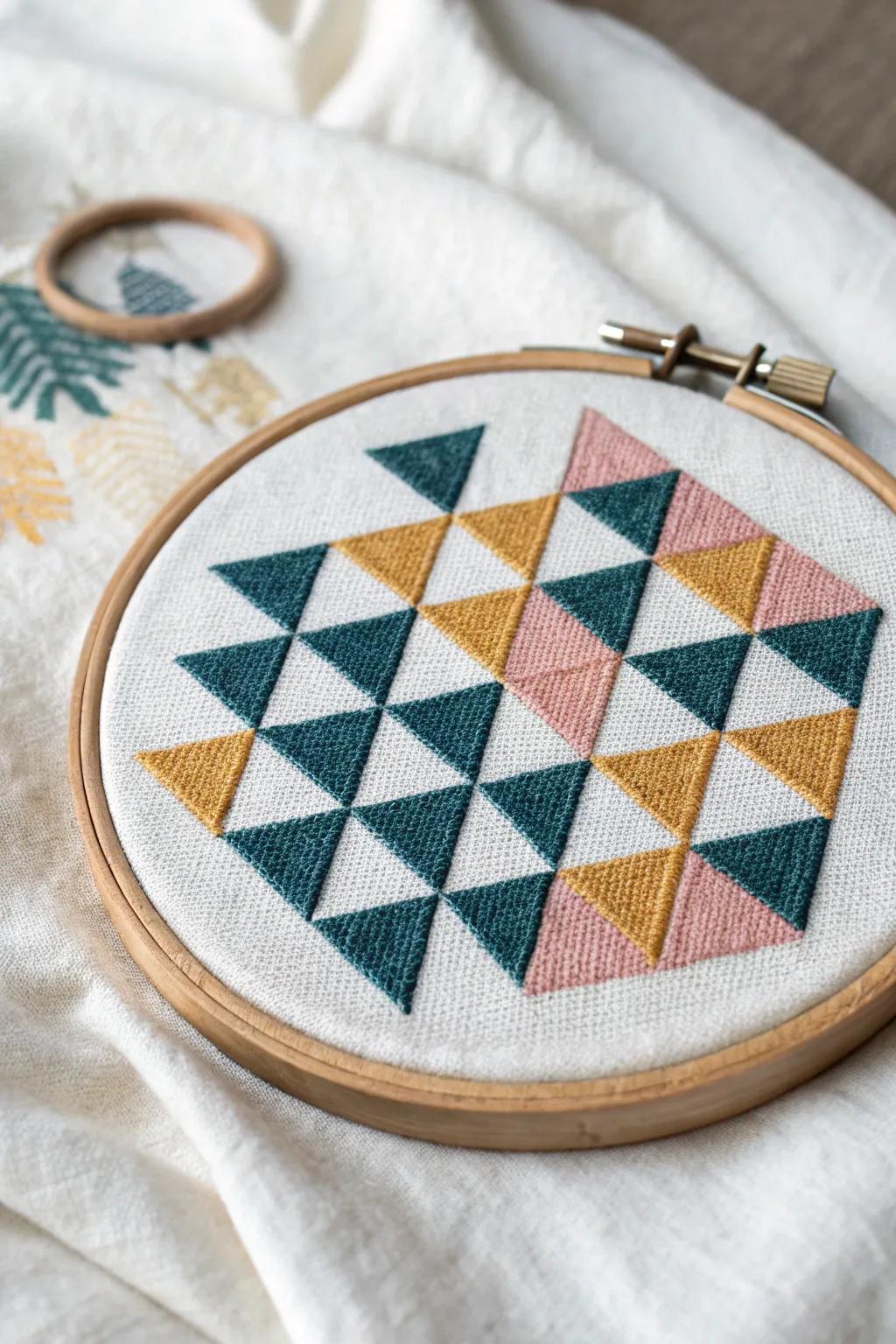Lift up your area with a touch of modern artistry through shape cross stitch patterns.