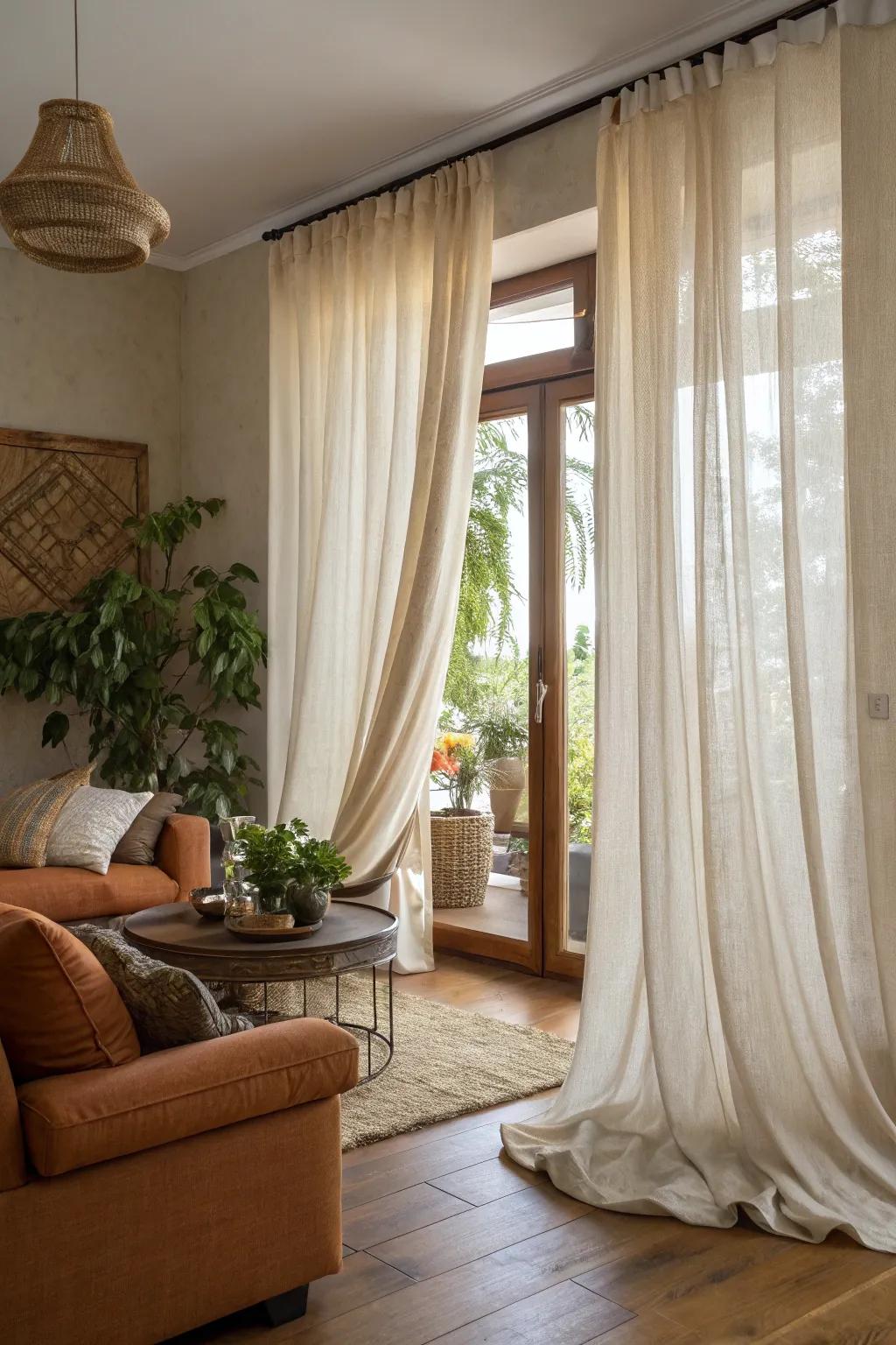Natural materials introduce an organic element to your decor.