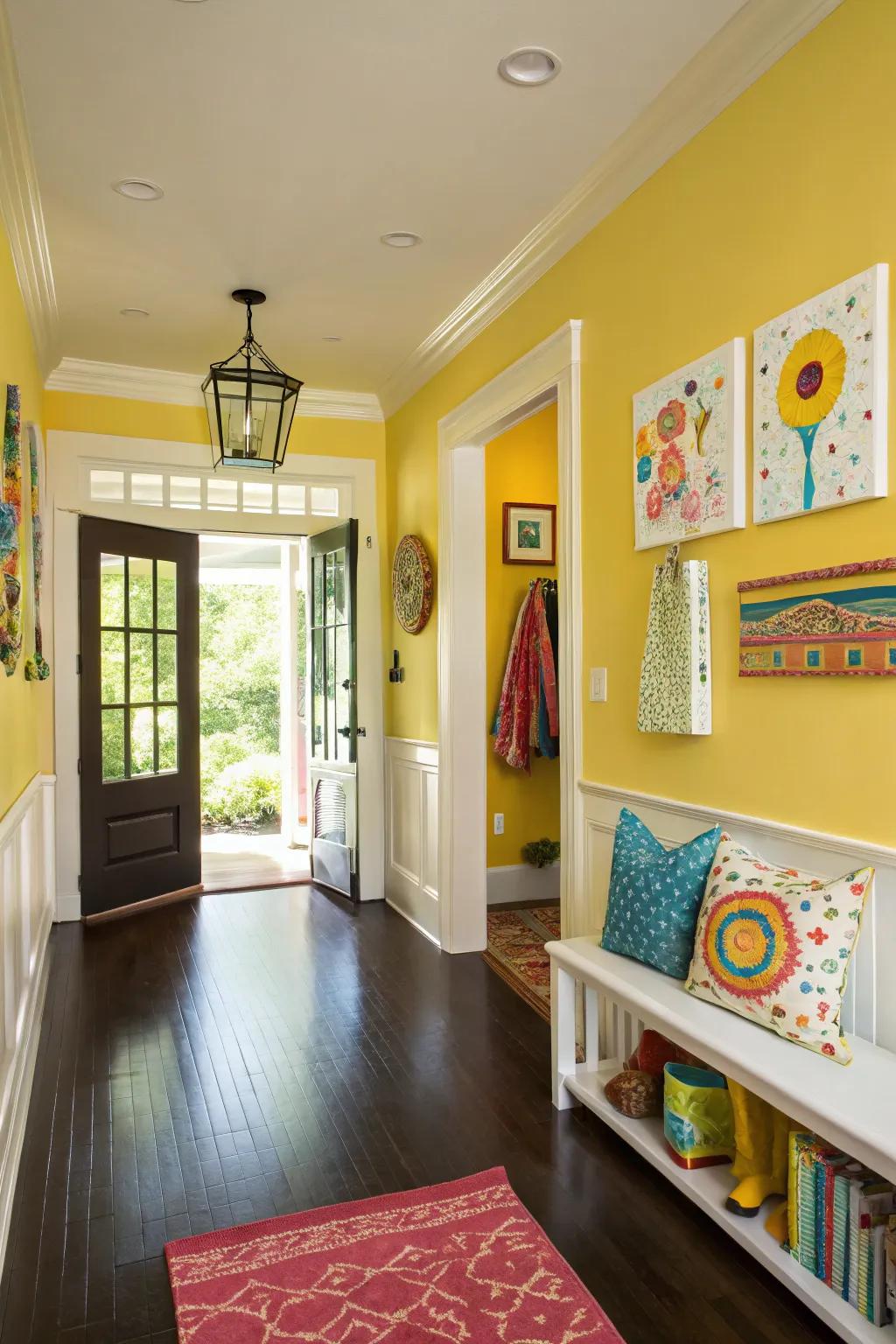 Yellow walls bring warmth and joy to any space.