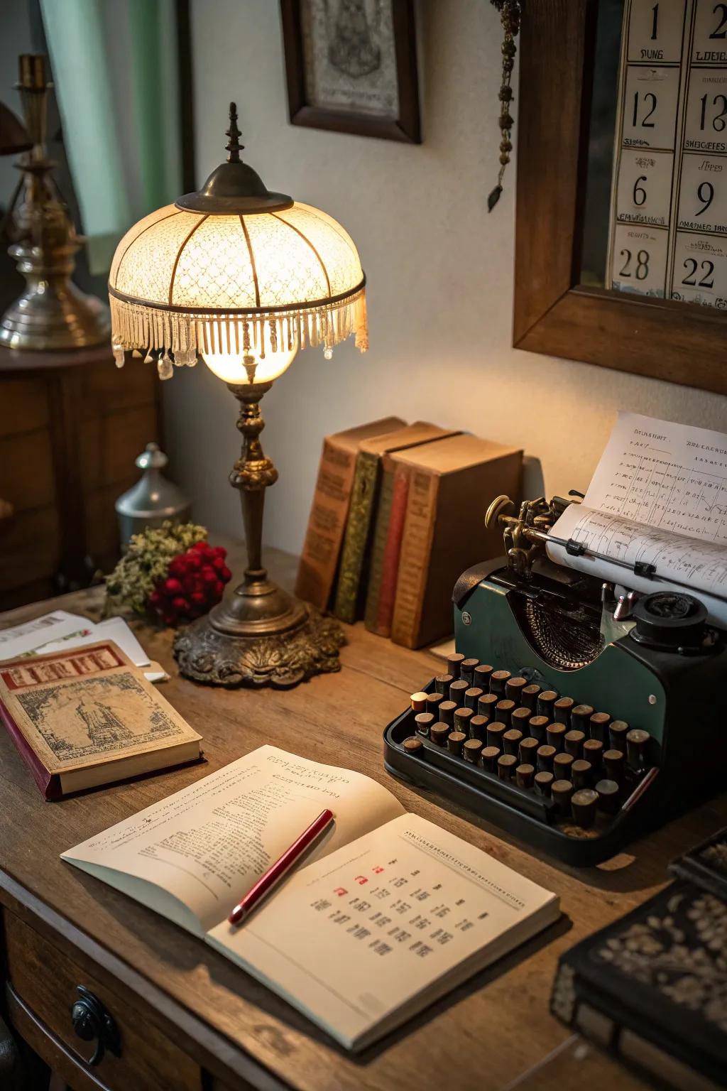 Vintage finds add character and history to your desk.
