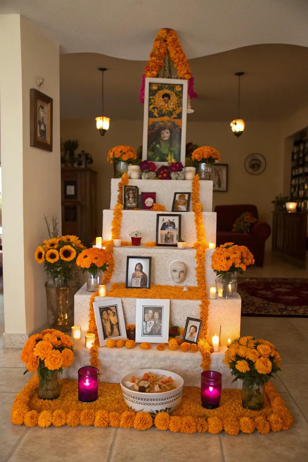 A vertical altar appends dimension and embodies the odyssey amidst realms.