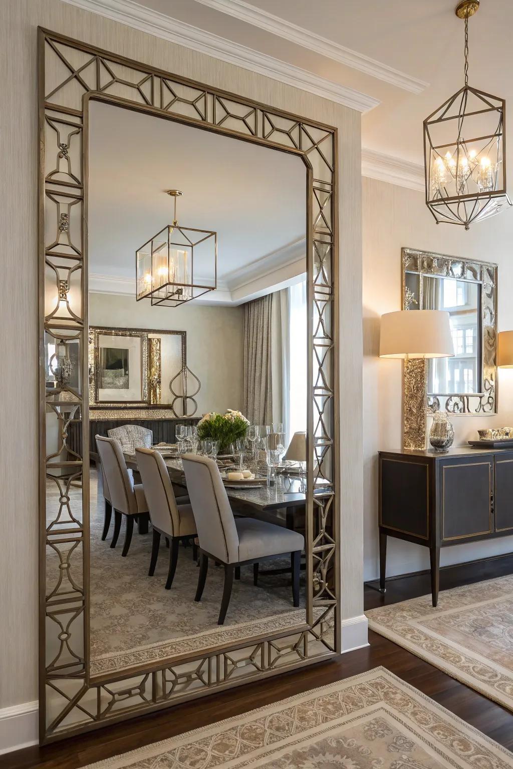 Coordinated metals create a unified look.