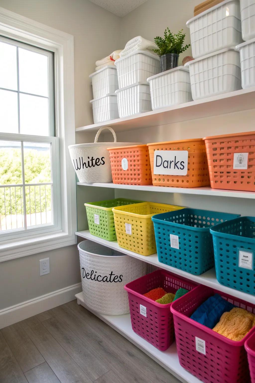 With fun and useful labels, you can give your laundry area some personality.