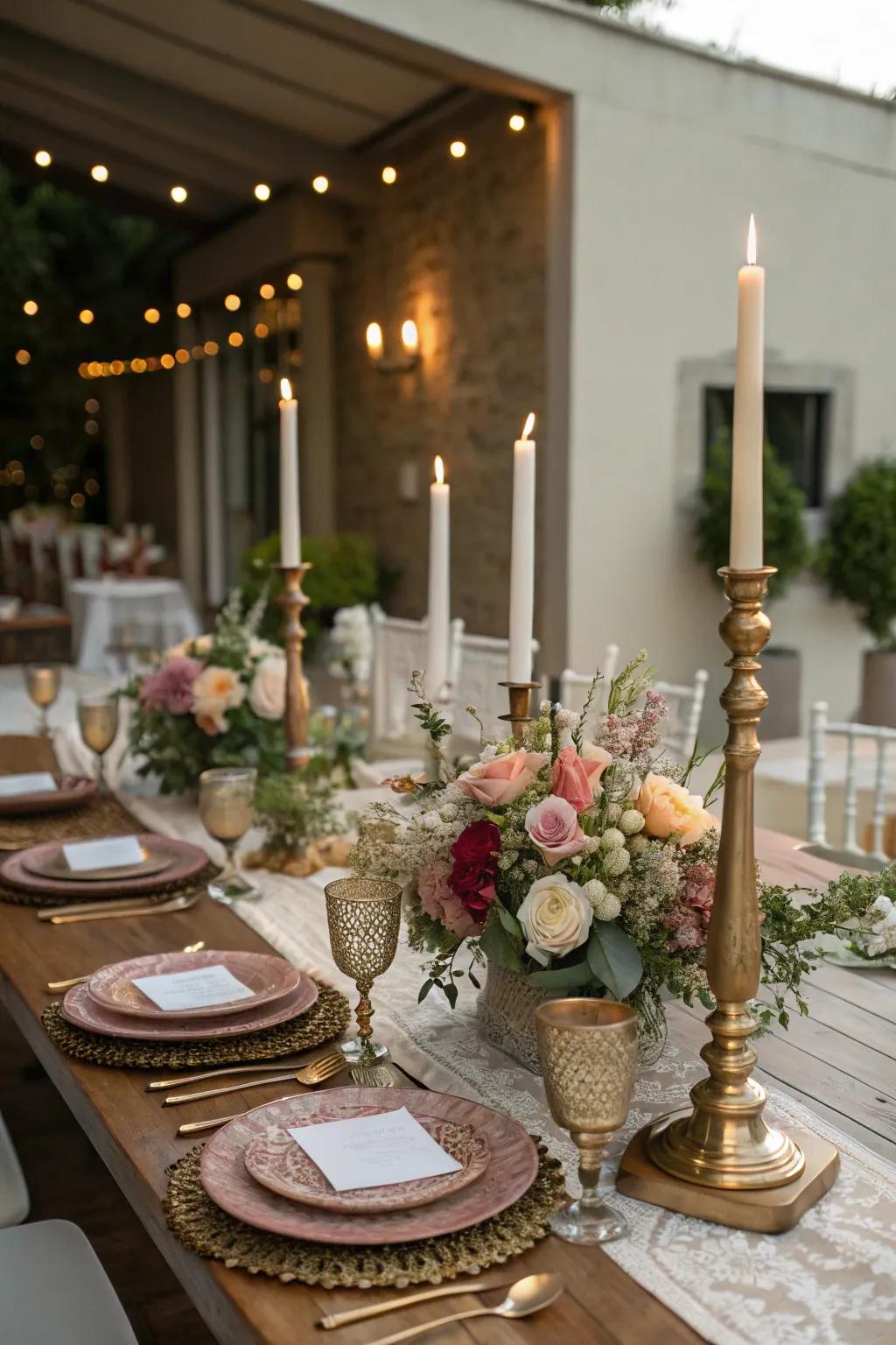 Incorporating height diversity improves visual appeal on the table.