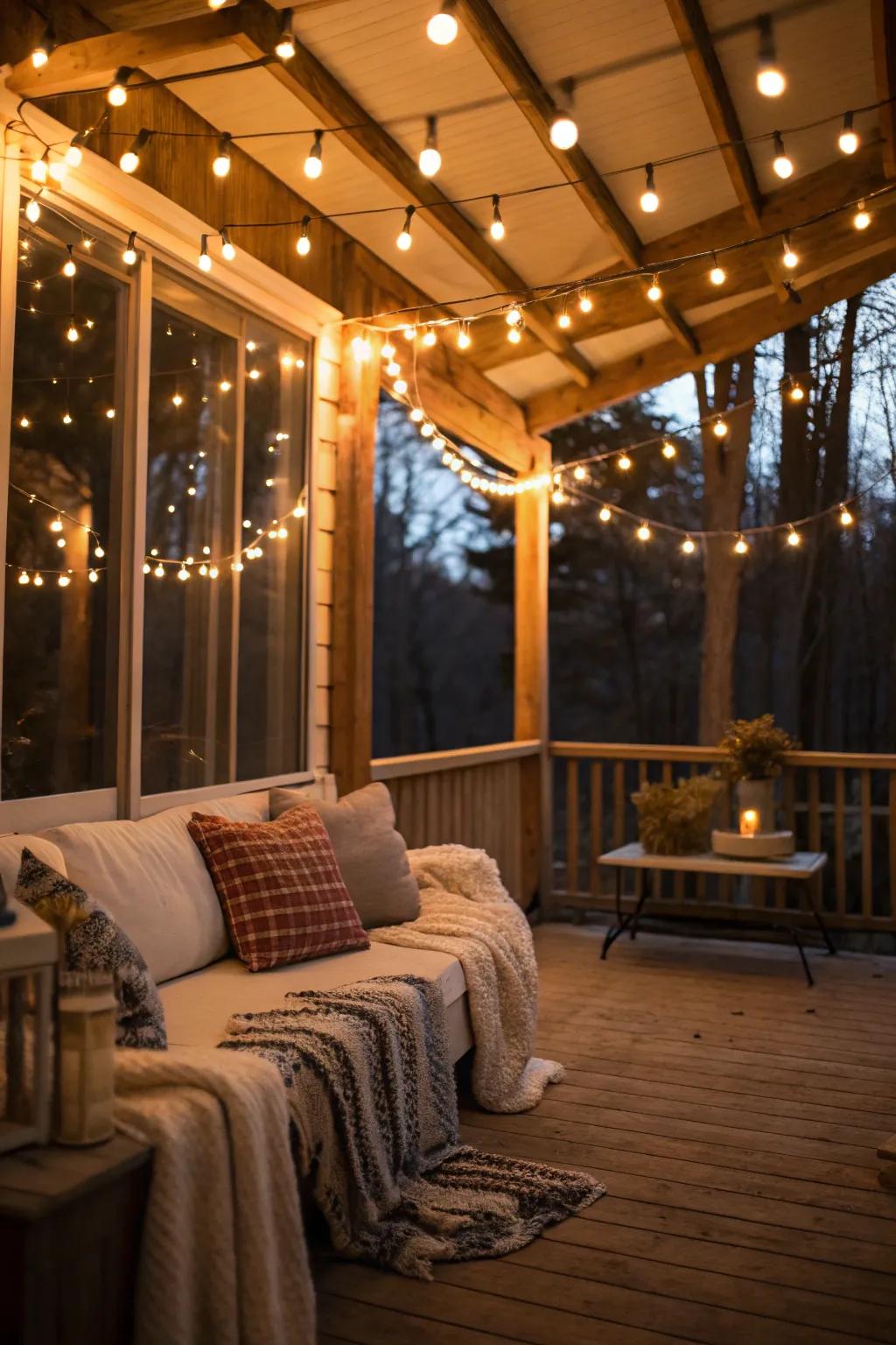 Illuminate your veranda with enchanting illumination.