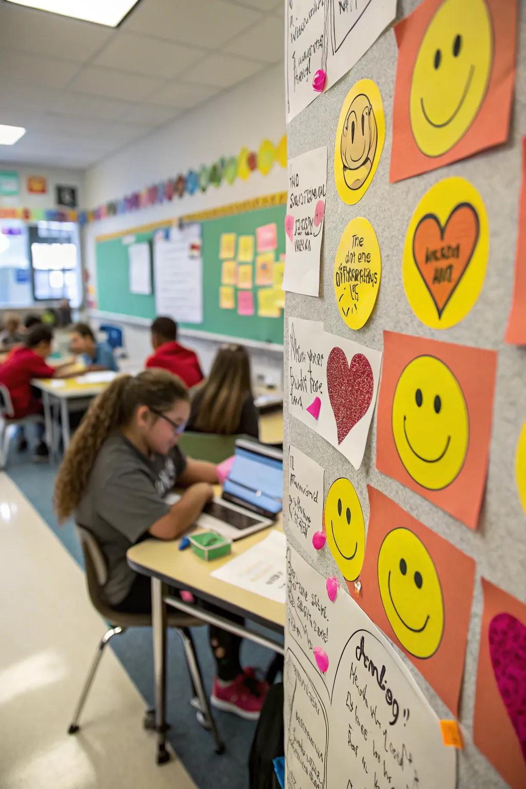 A display full of emotions captured through playful emojis.