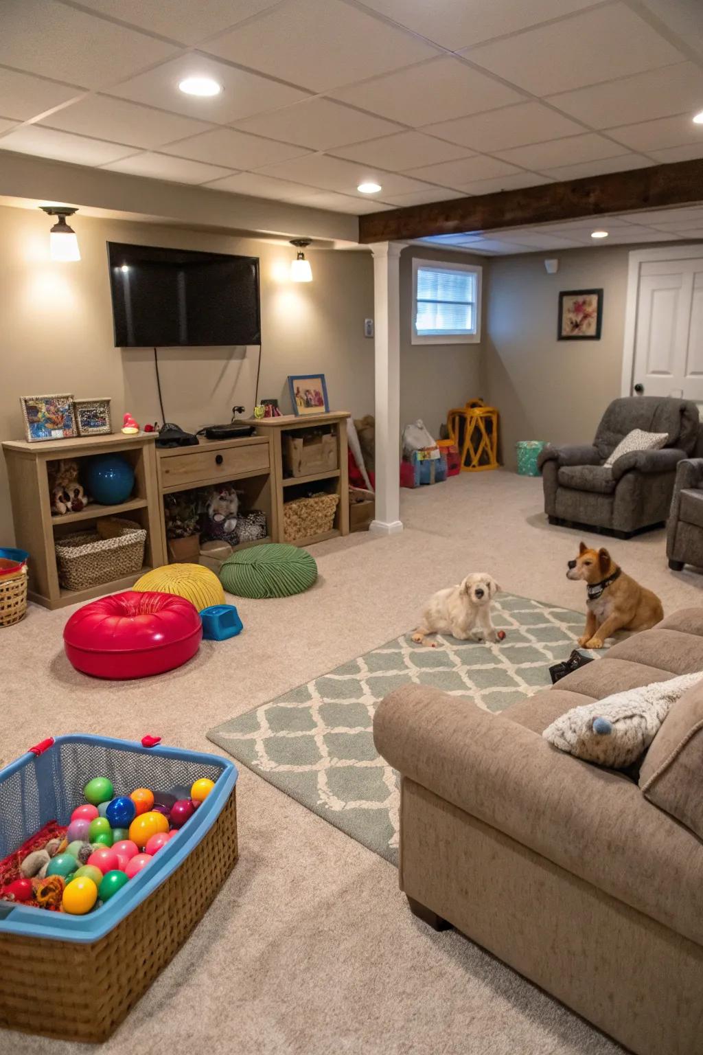 Keep animal companions thrilled with a pet-focused play spot.