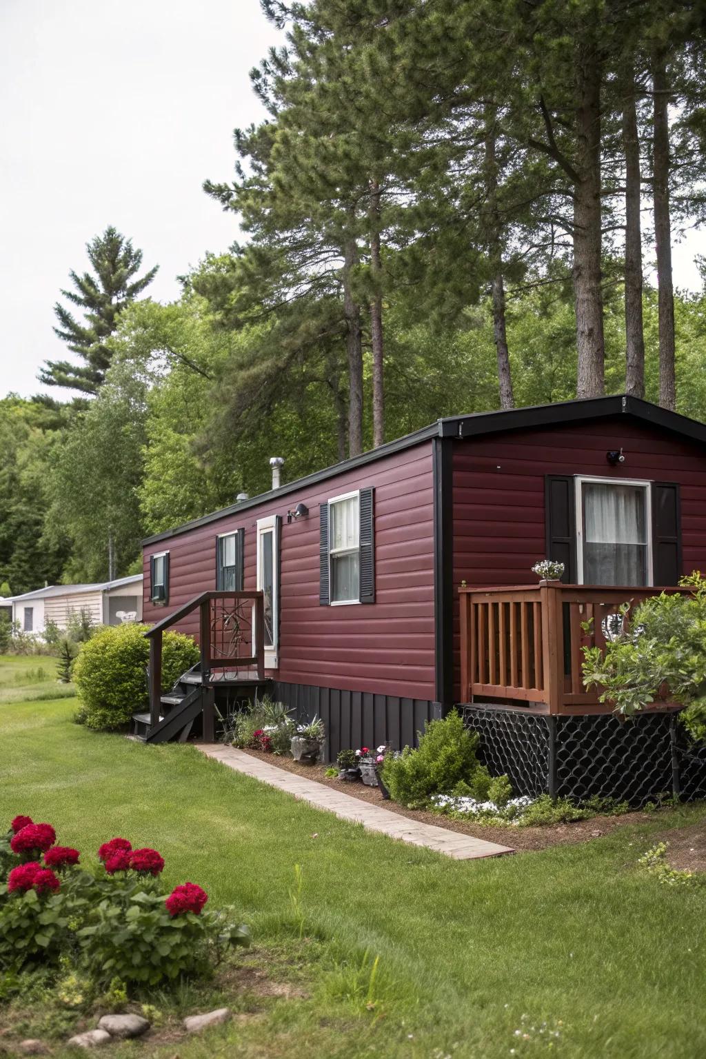 Deep burgundy lends richness and dramatic elegance.