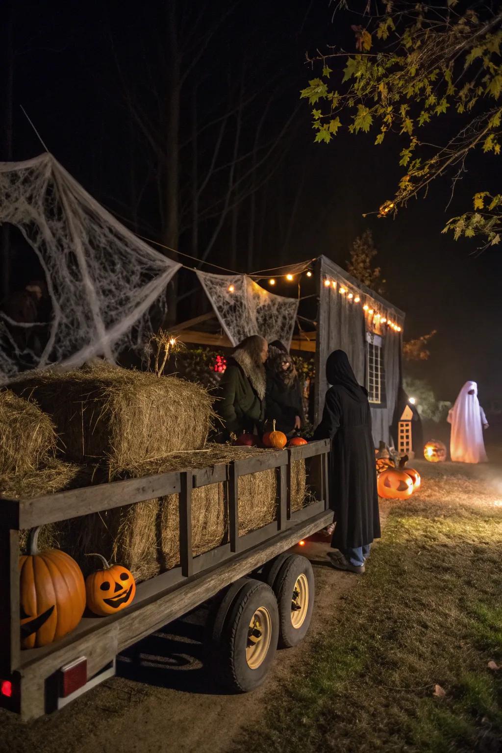 A thrilling spooky hay expedition experience.