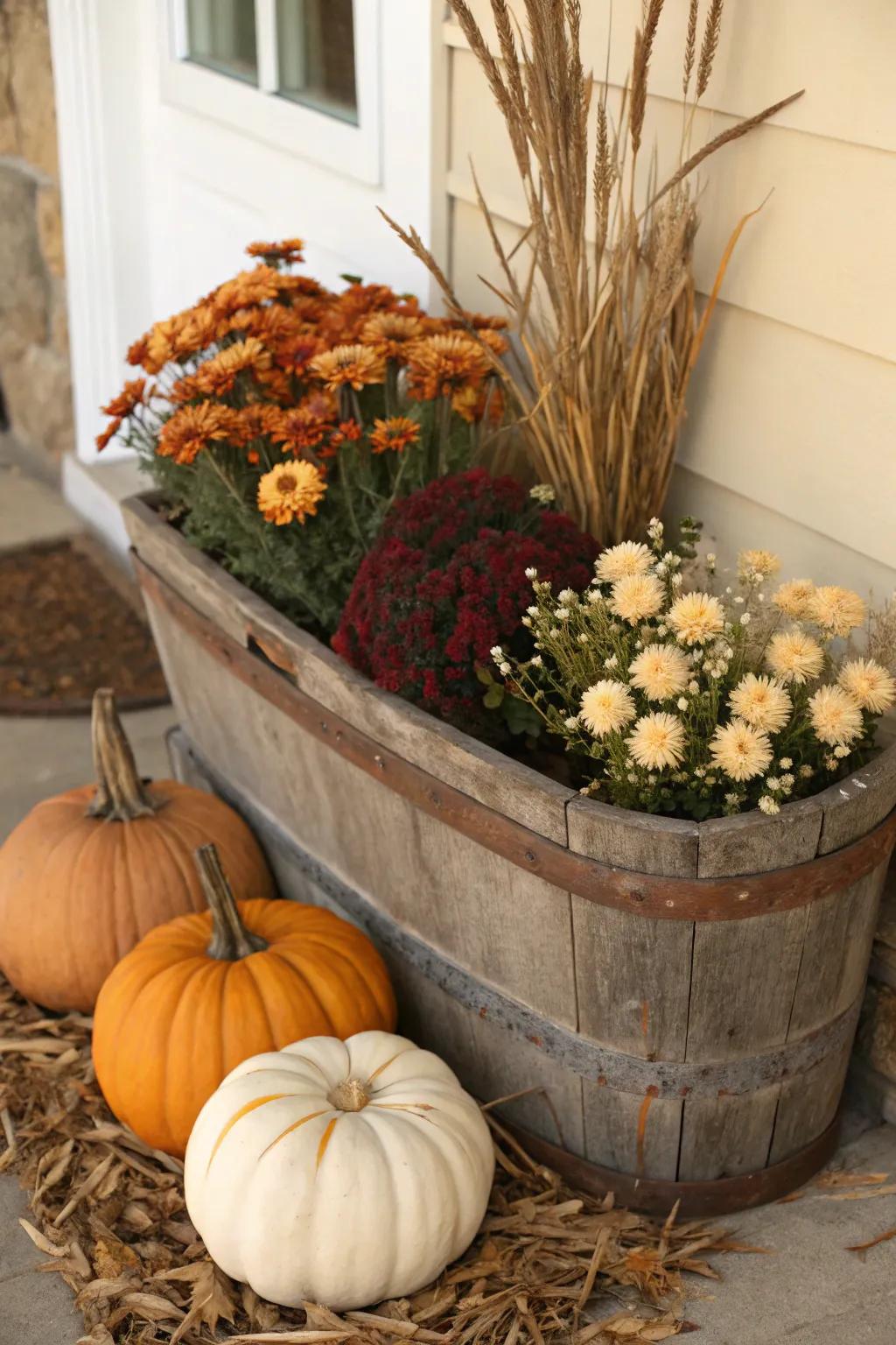 Dried flowers give a classic charm to gourd vases.