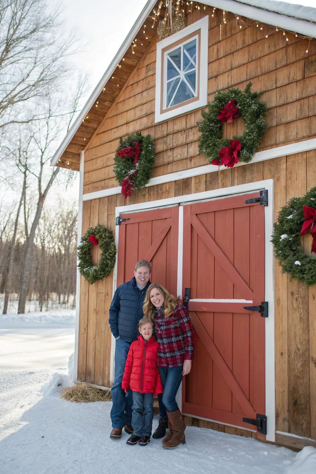 Embrace the charm of country farmhouse feelings for a cozy holiday picture.