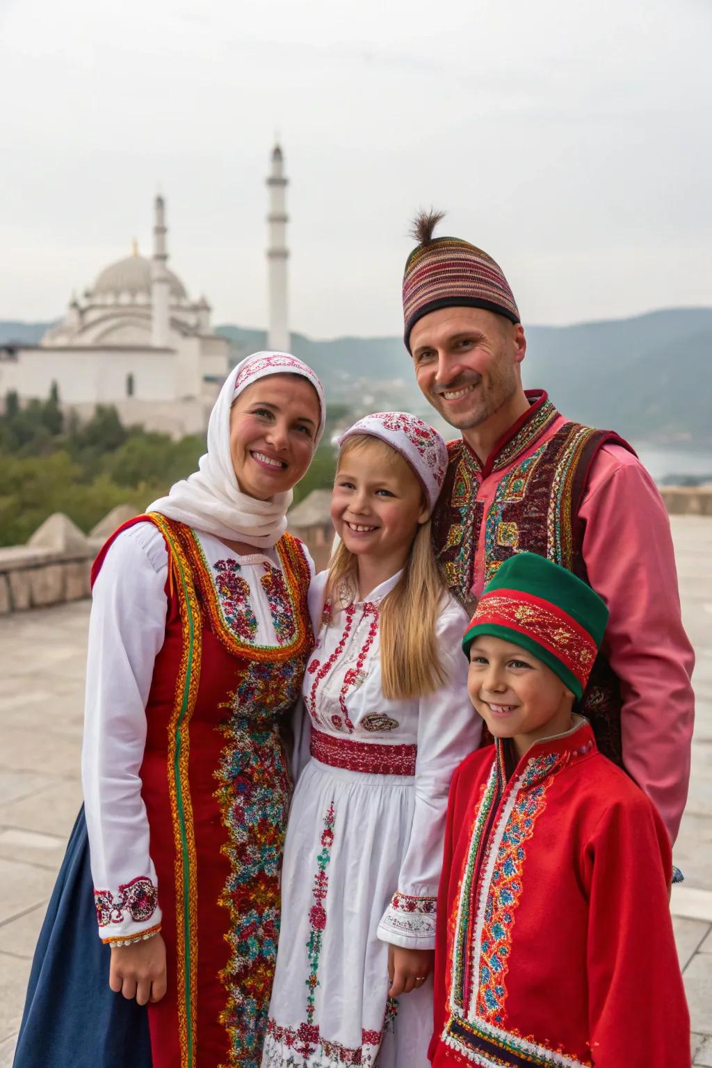 A proud celebration of cultural heritage portrayed in a family portrait full of meaning.