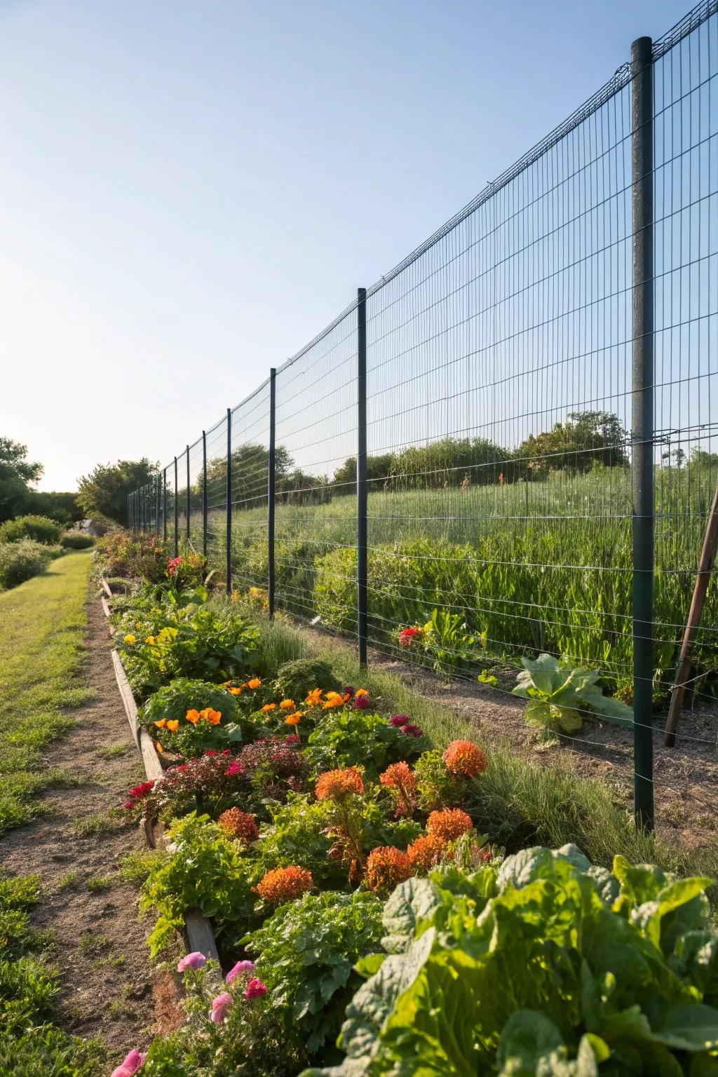 Bonded wire fences are perfect for protecting gardens.