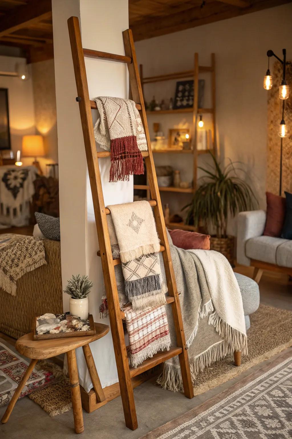 Various soft textures added to a ladder