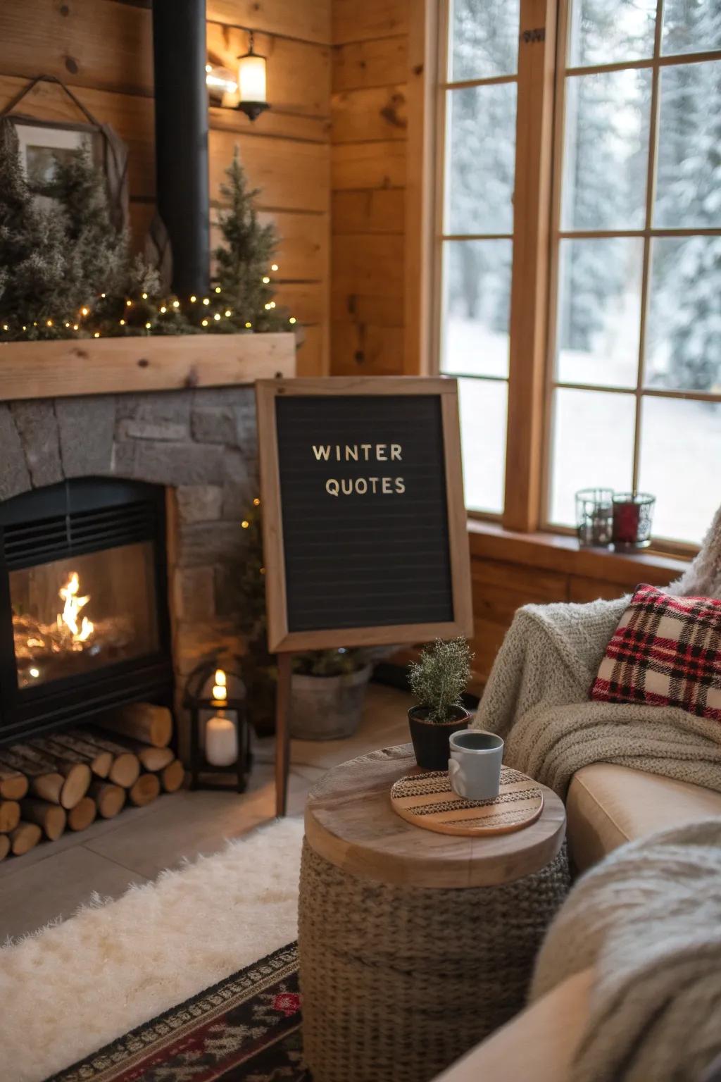 Feel cozy with comforting winter sayings.