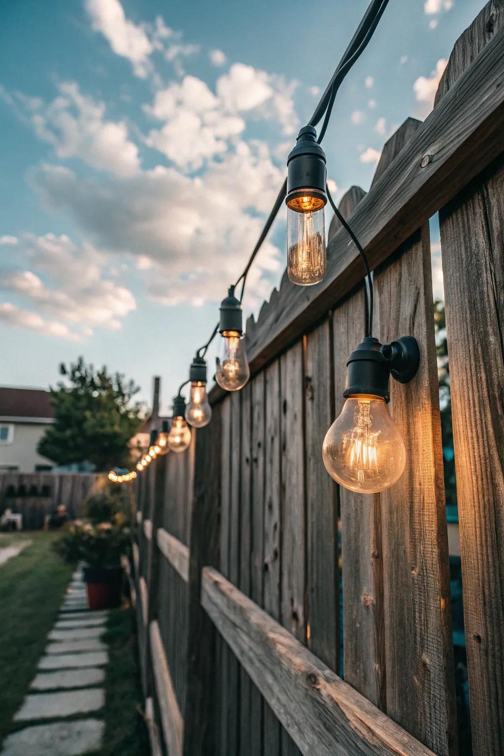 Timeless bulbs infuse enduring sophistication into your fence illumination.