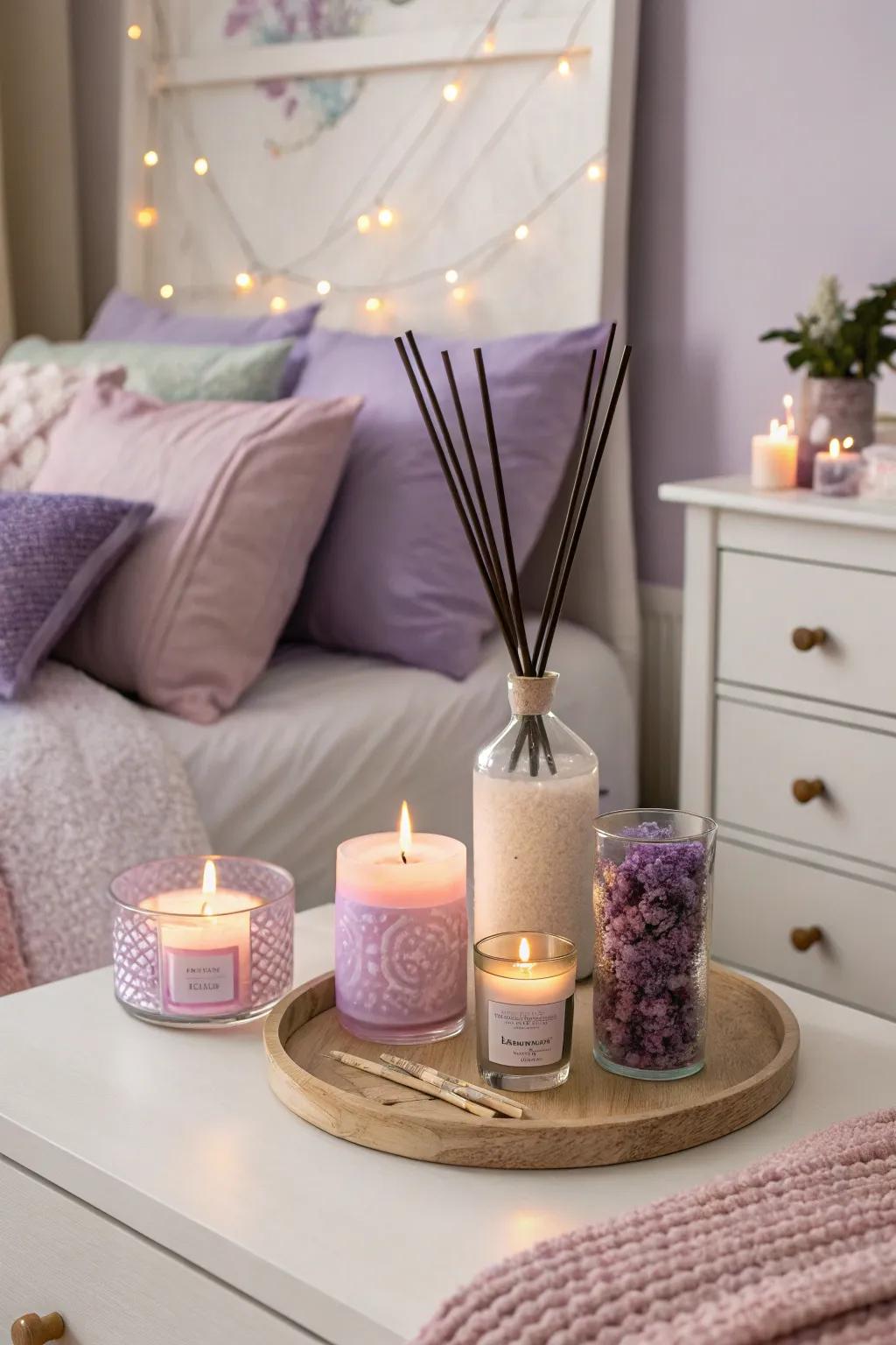 Delicate aromas such as lavender intensify relaxation plus slumber.