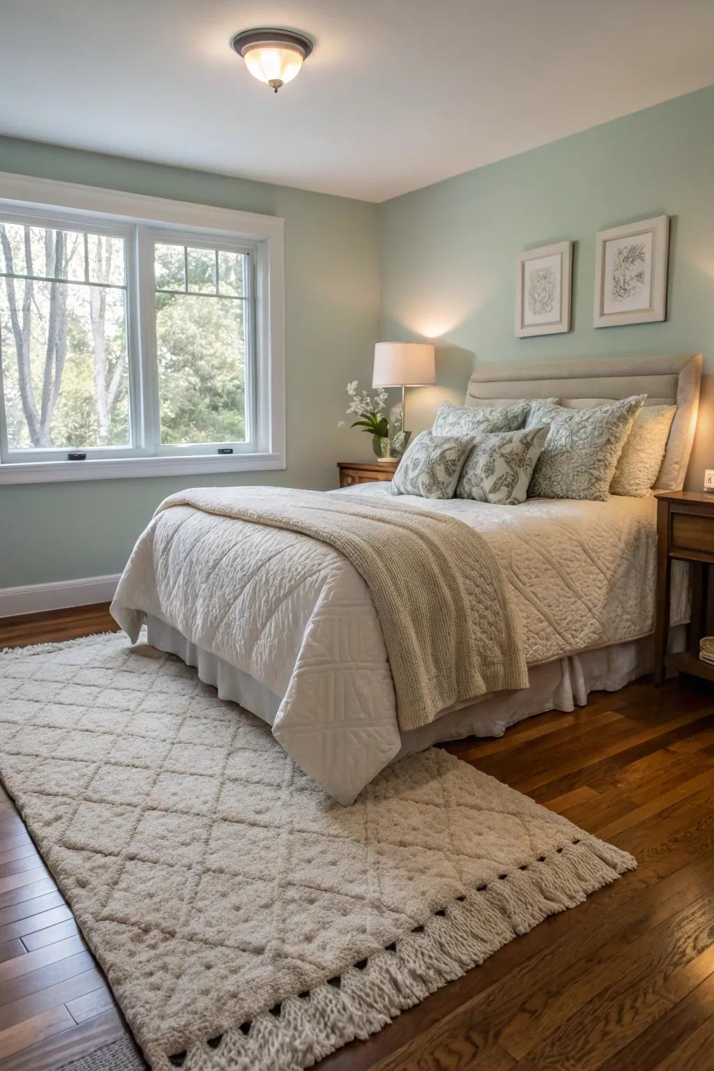 Soft fabrics enhance coziness and warmth.