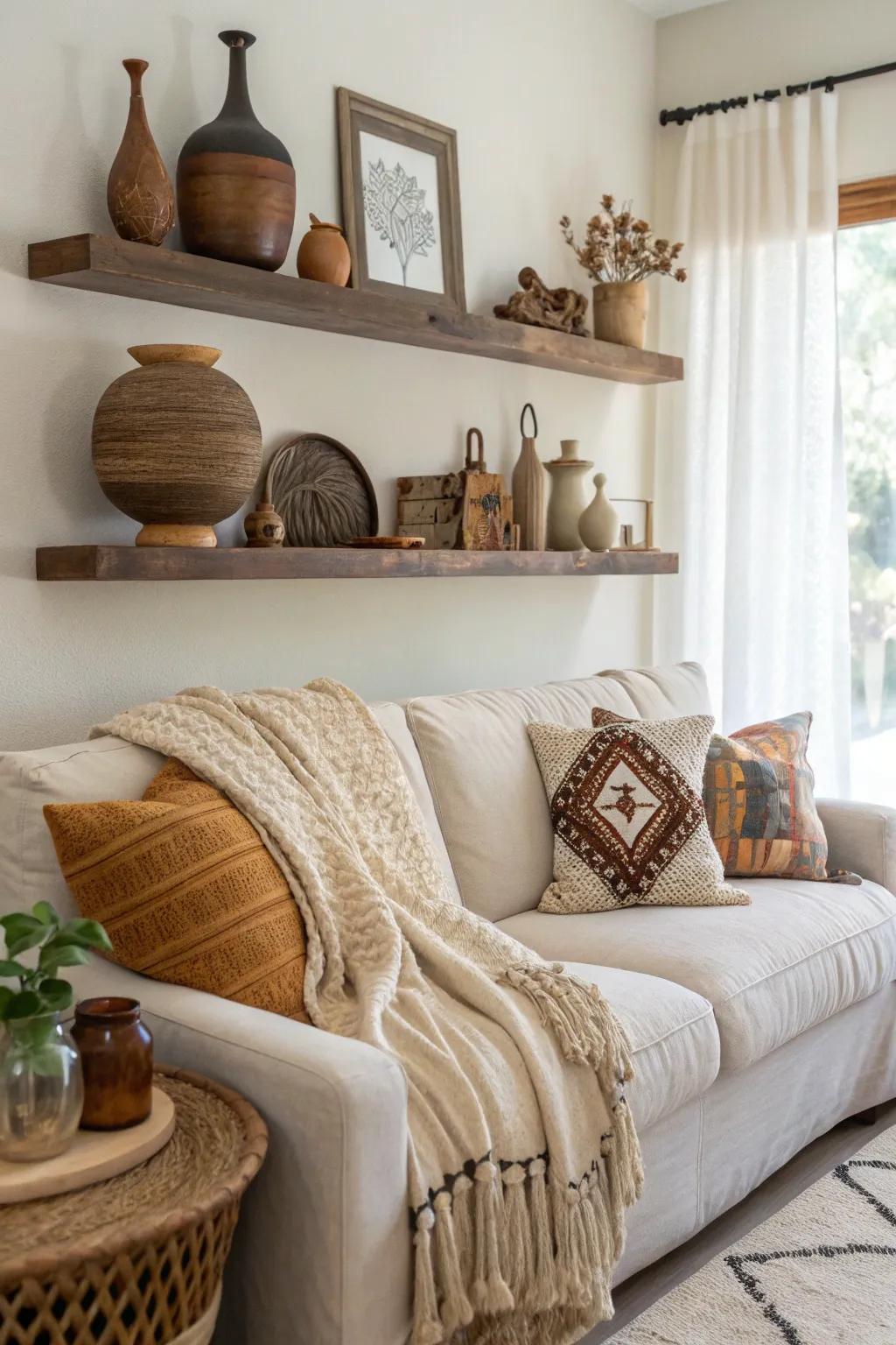 Artisan accents add richness to your decor.