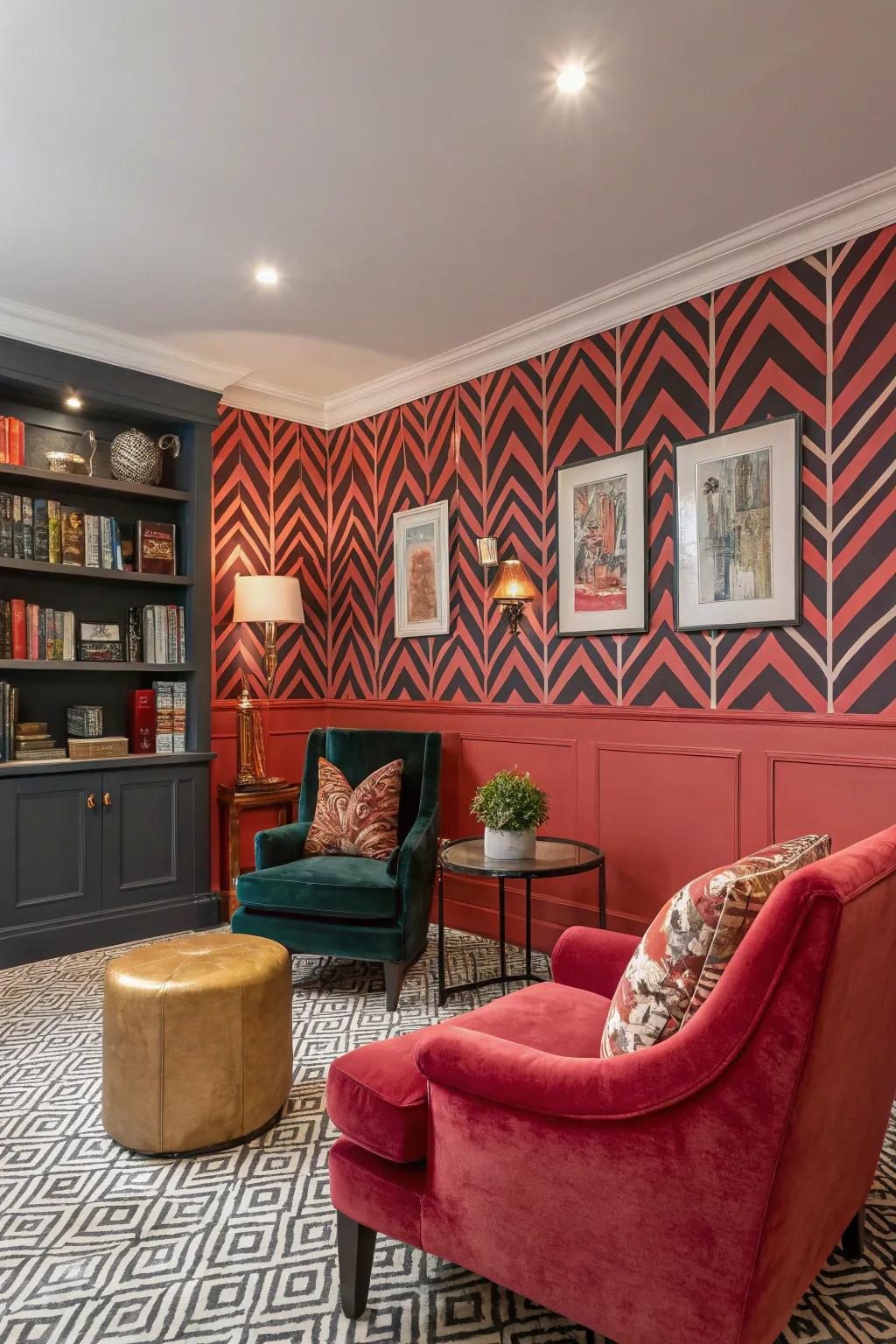 A statement wall contributes depth and character to your room.
