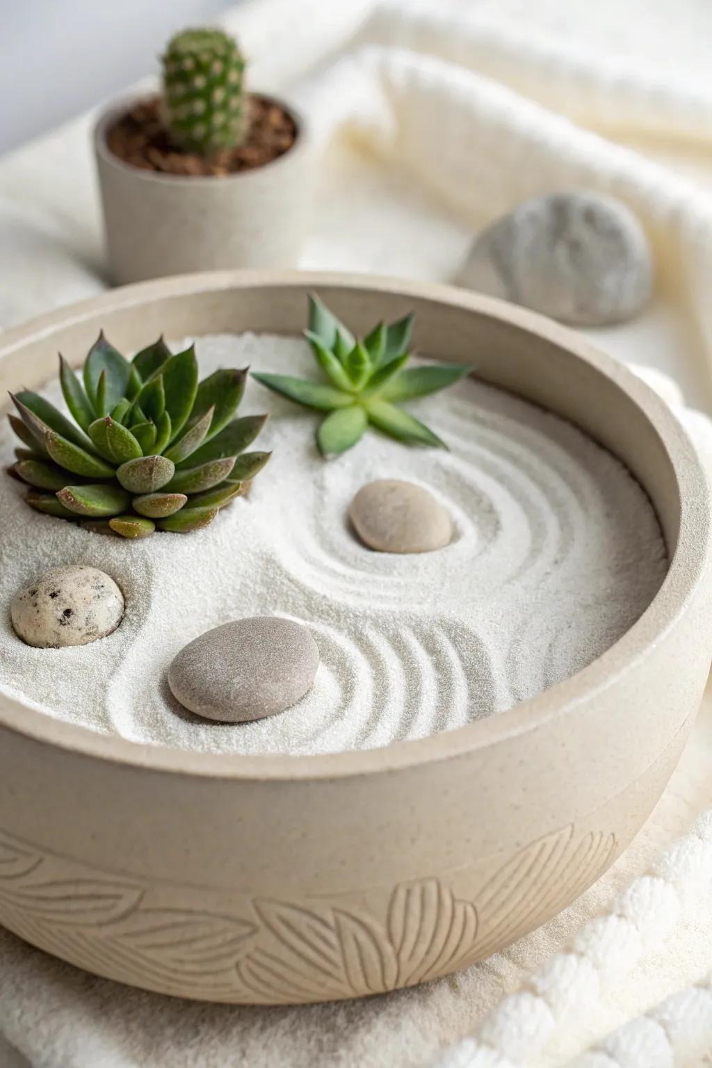 Transform any space into a serene retreat with this Zen garden pot&mdash;perfect for stress relief and minimalist beauty.