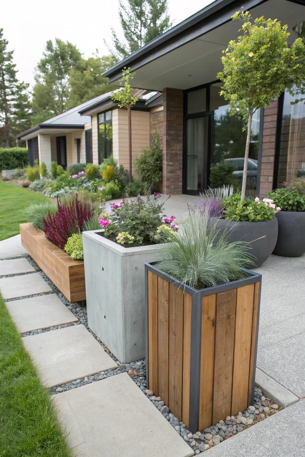 Tailored containers bring unique style to contemporary yards.