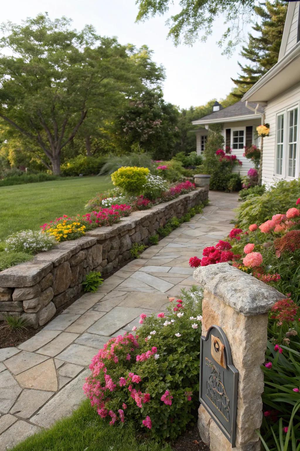 Stone walls add a classic and enduring charm to your property.