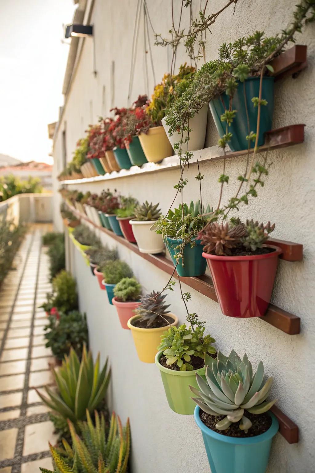 Skyward features optimize garden area.