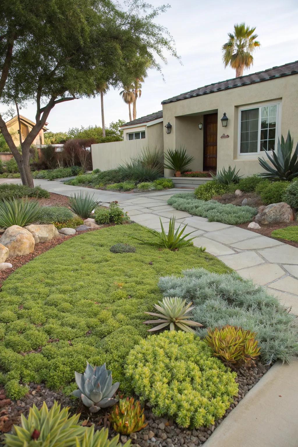 Drought-tolerant undergrowth offering a full, low-water alternative to grass.