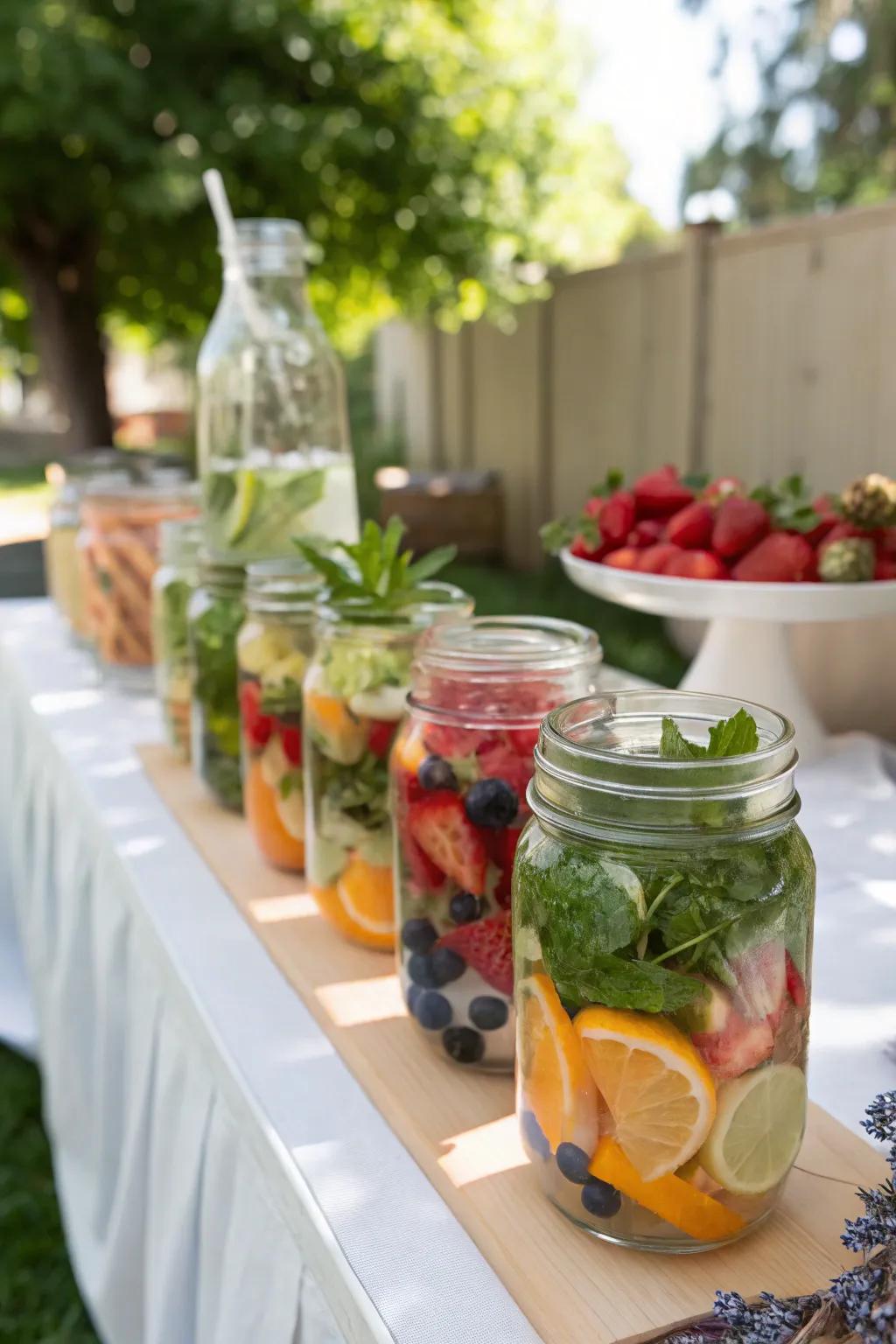 Fruit and herb blends offer a refreshing, spa-like experience.