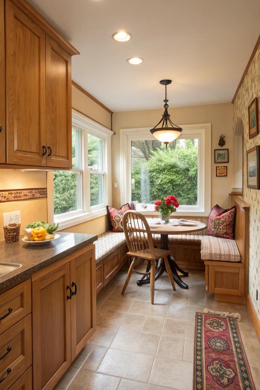 A nook that invites relaxation.