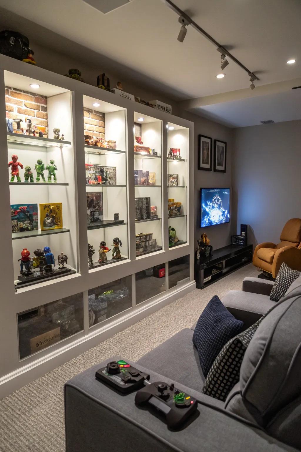 Shadow receptacles transmute your assortment into an artistic exhibition.