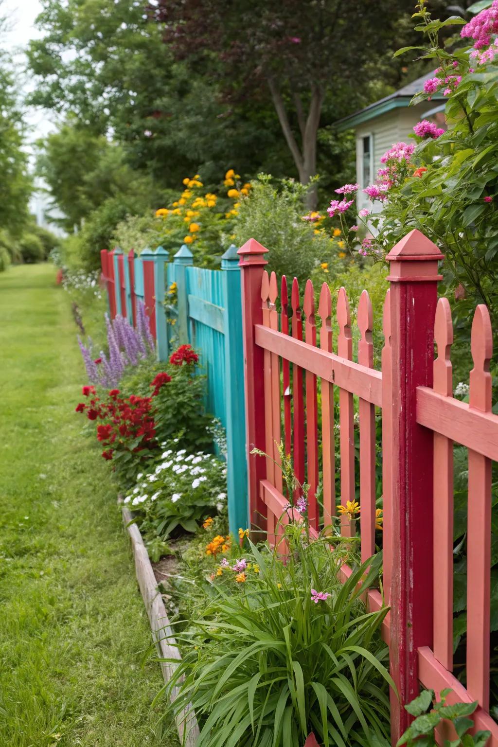 A painted fence can refresh and redefine your garden&rsquo;s aesthetic.