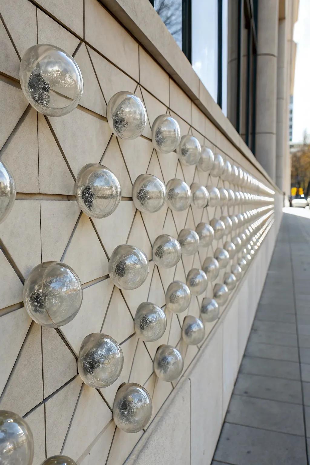 Attain modern beauty with geometric sphere art.