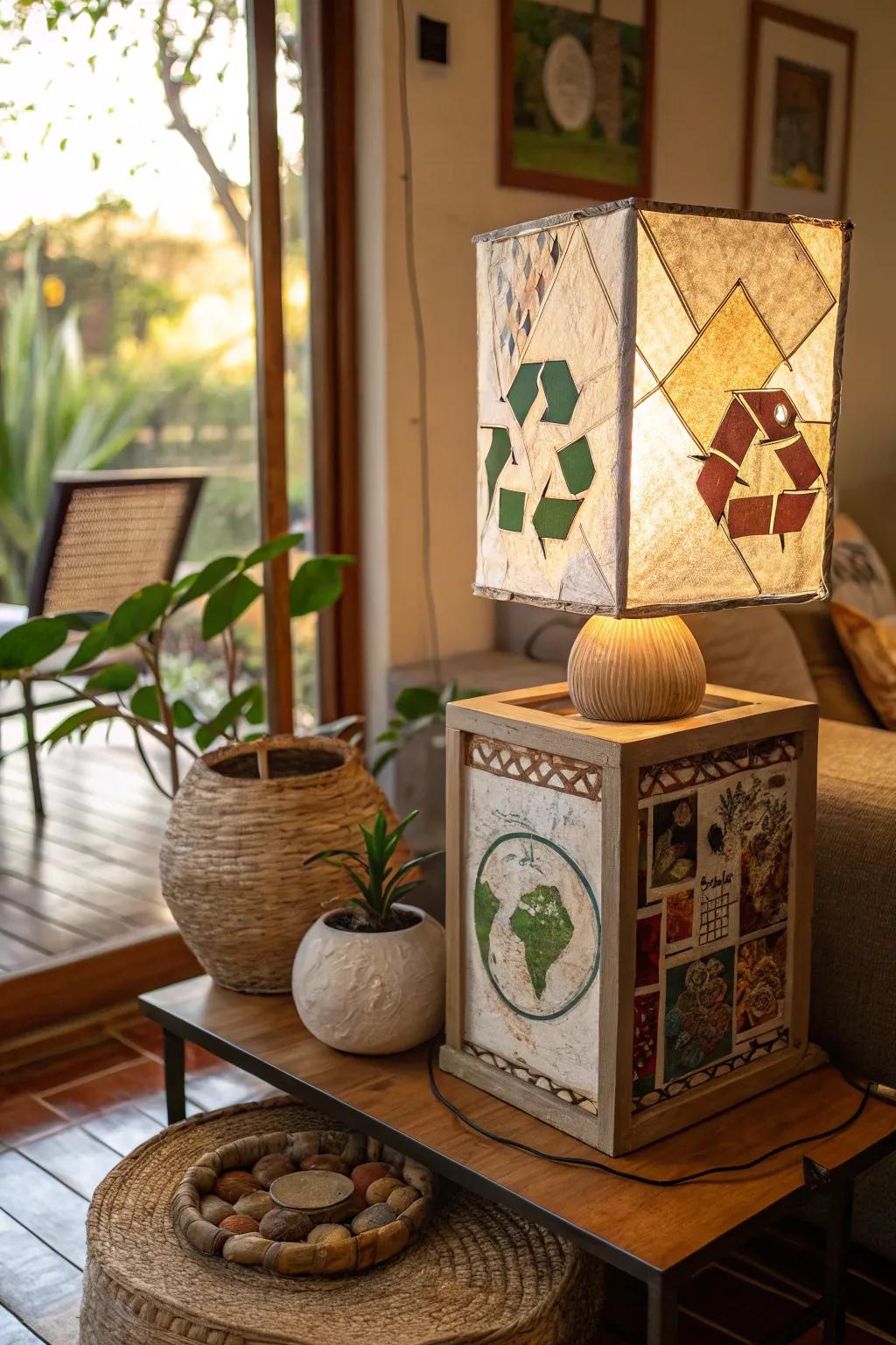 Upcycled artwork provides long-lasting beauty.