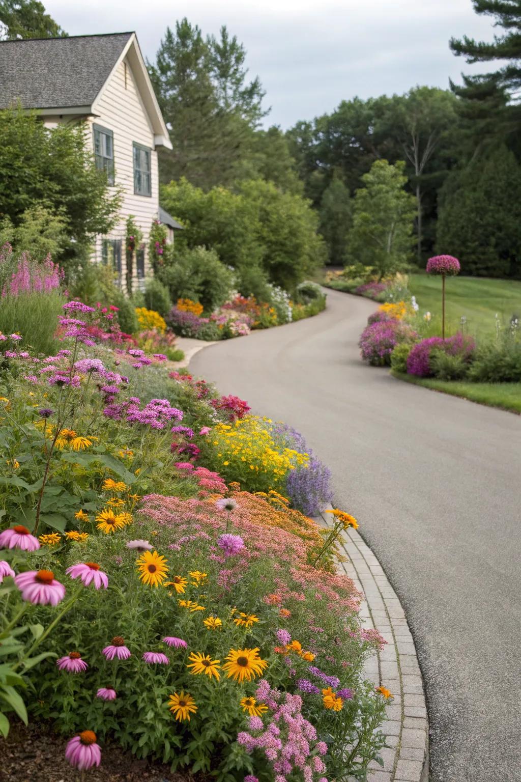 Wildflower borders bring whimsy and tint.