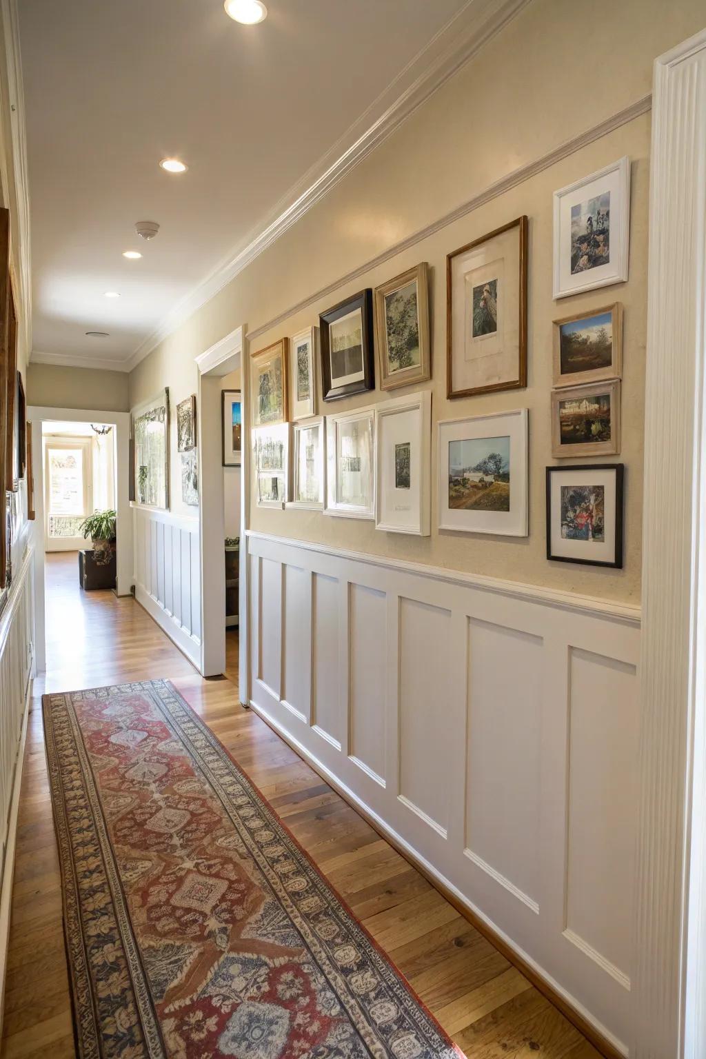 Showcase art through an ornamental image rail.