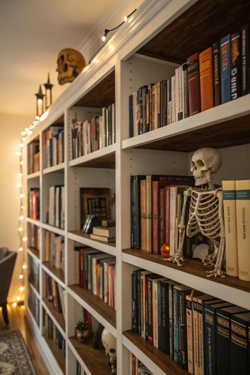 Skeletons introduce a traditional Halloween sensation.