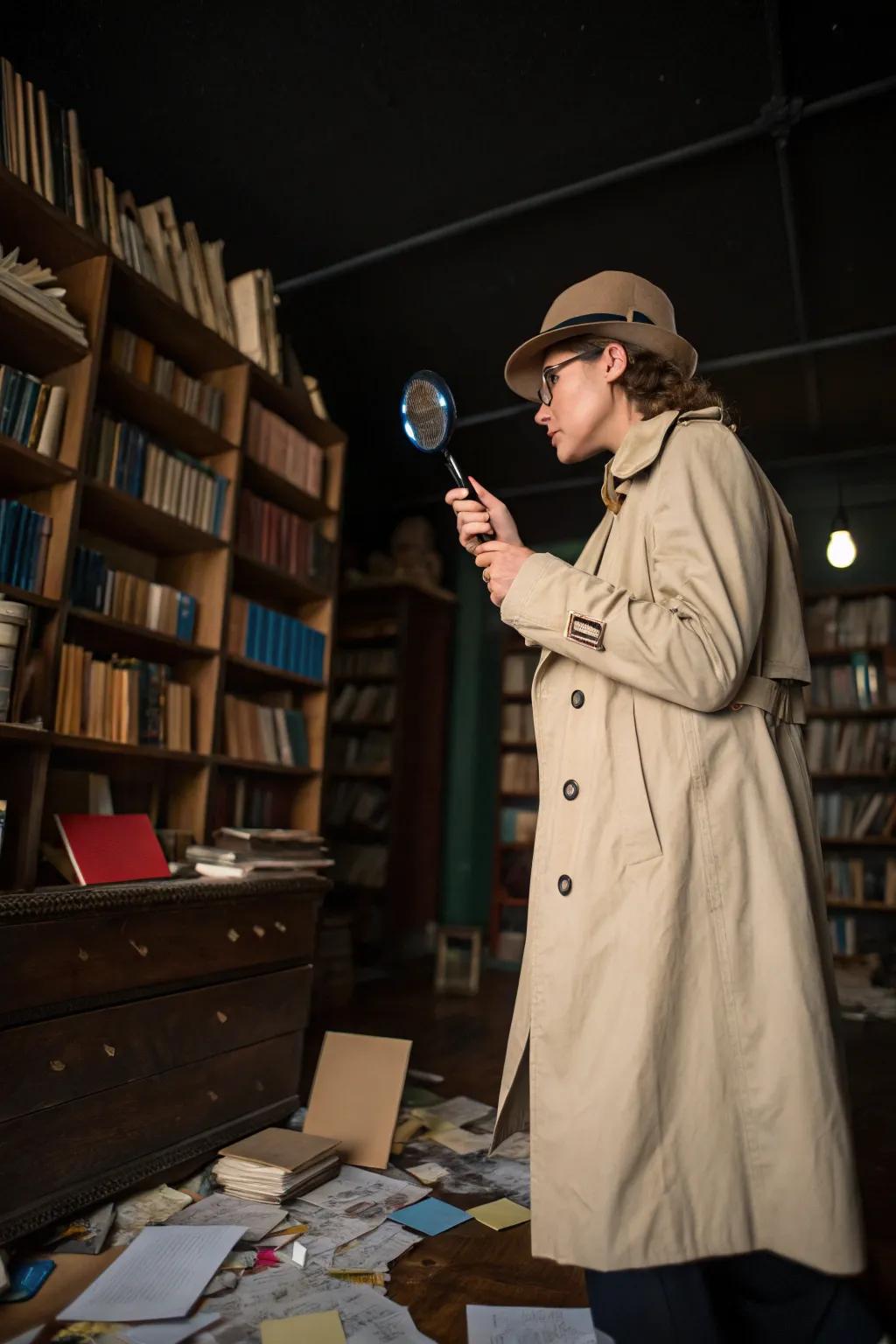 Solve mysteries in style with a detective-themed robe.