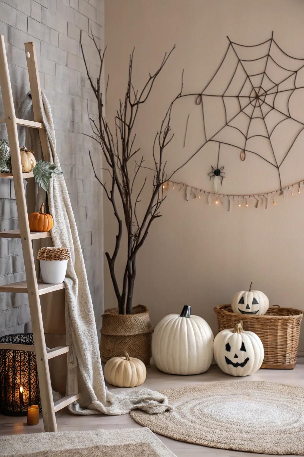 Realize understated spookiness with minimalist Halloween decor.