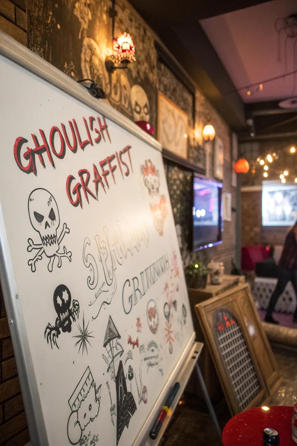 Release your inner artist by engaging in ghastly street art.