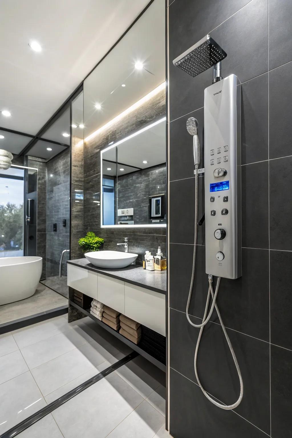 Smart technology transforms your aqua sprayer into a futuristic feature.