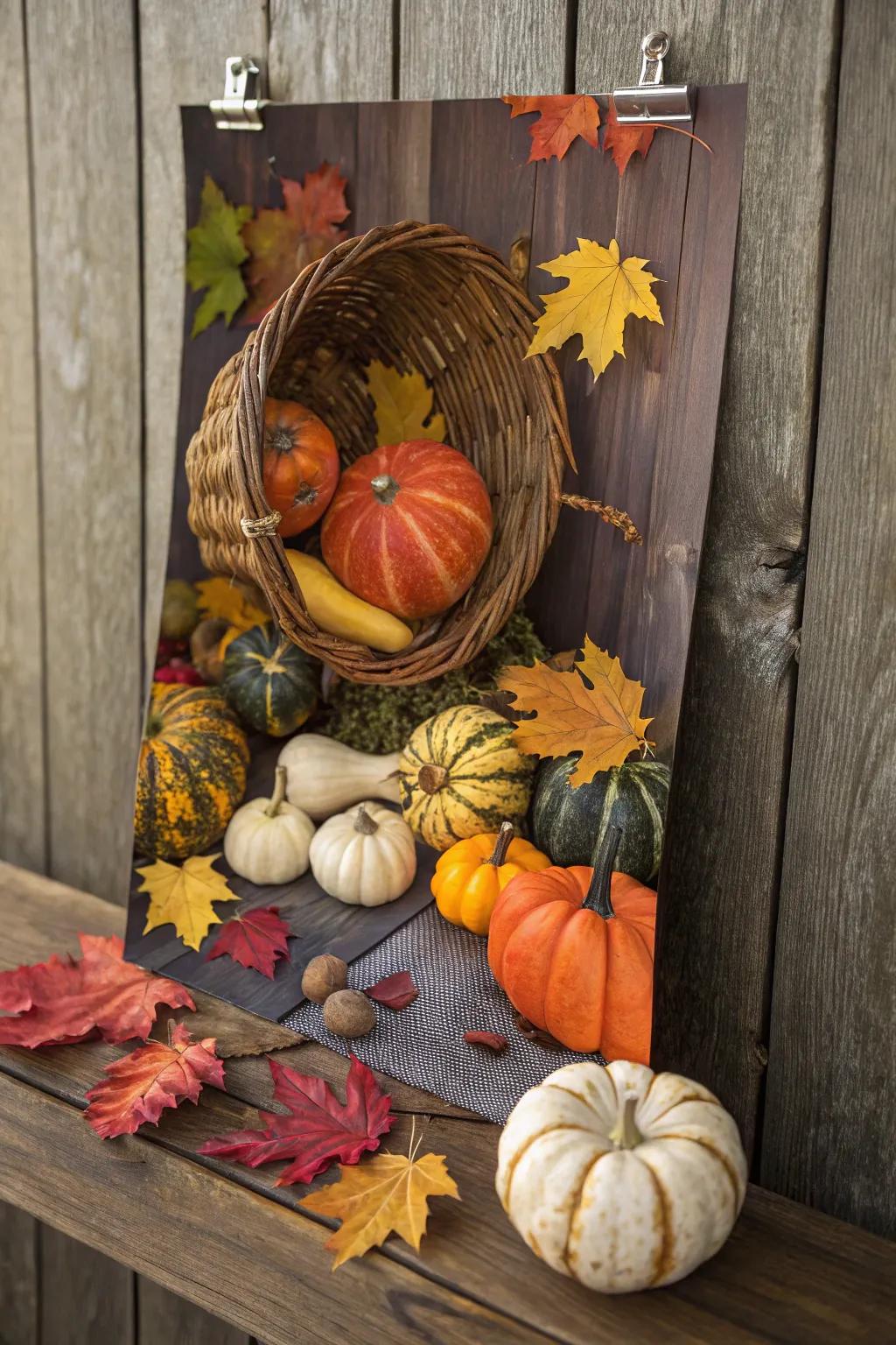 Essence of season poster that blends fall beauty with Halloween charm.